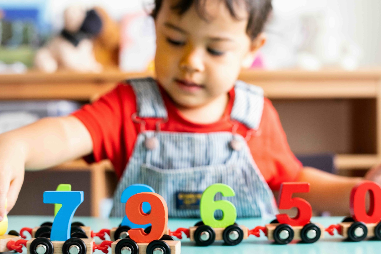 A child taking part in a study